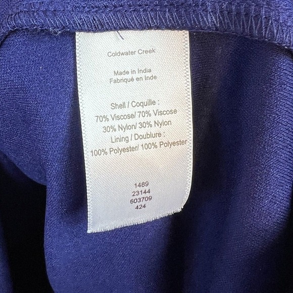Coldwater Creek Blue Pink Velvet Floral Shirt Top Size XL Burnout - Picture 9 of 10